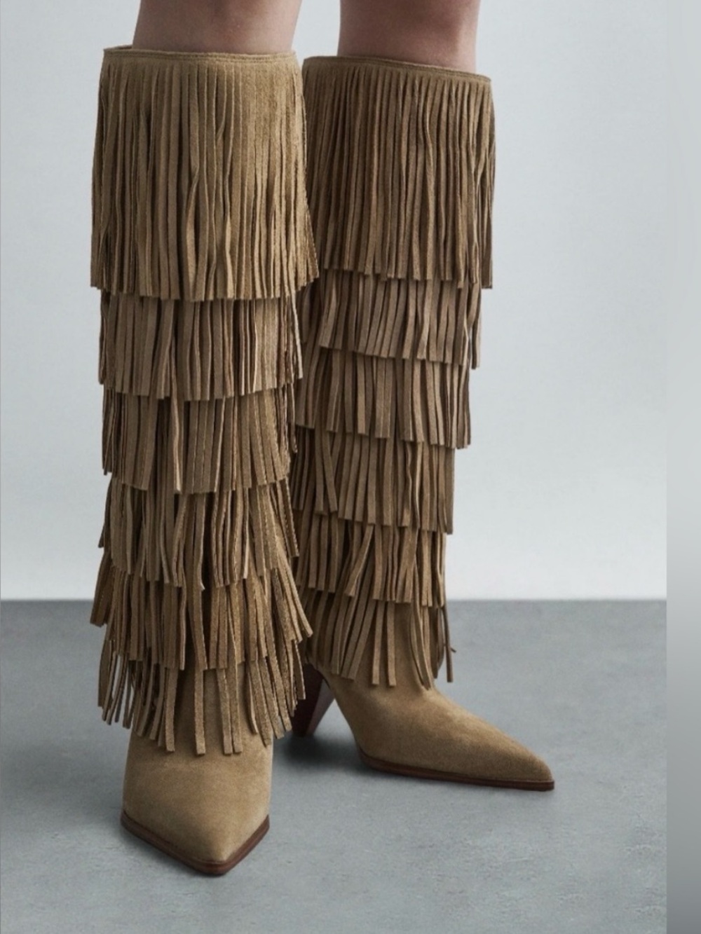 🤎 MICHAEL Michael Kors Jayla Fringed Suede Tall Boot